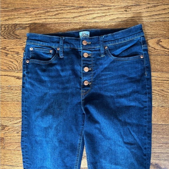 J. Crew 9" demi-boot crop jean in Dark Worn wash Sz 30 Item AB376 - Picture 4 of 8